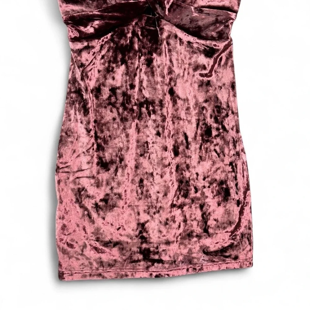 Free People Intimately Crushed Velour Mini Slip Dress Sz S Pink Club Party‎ NWT